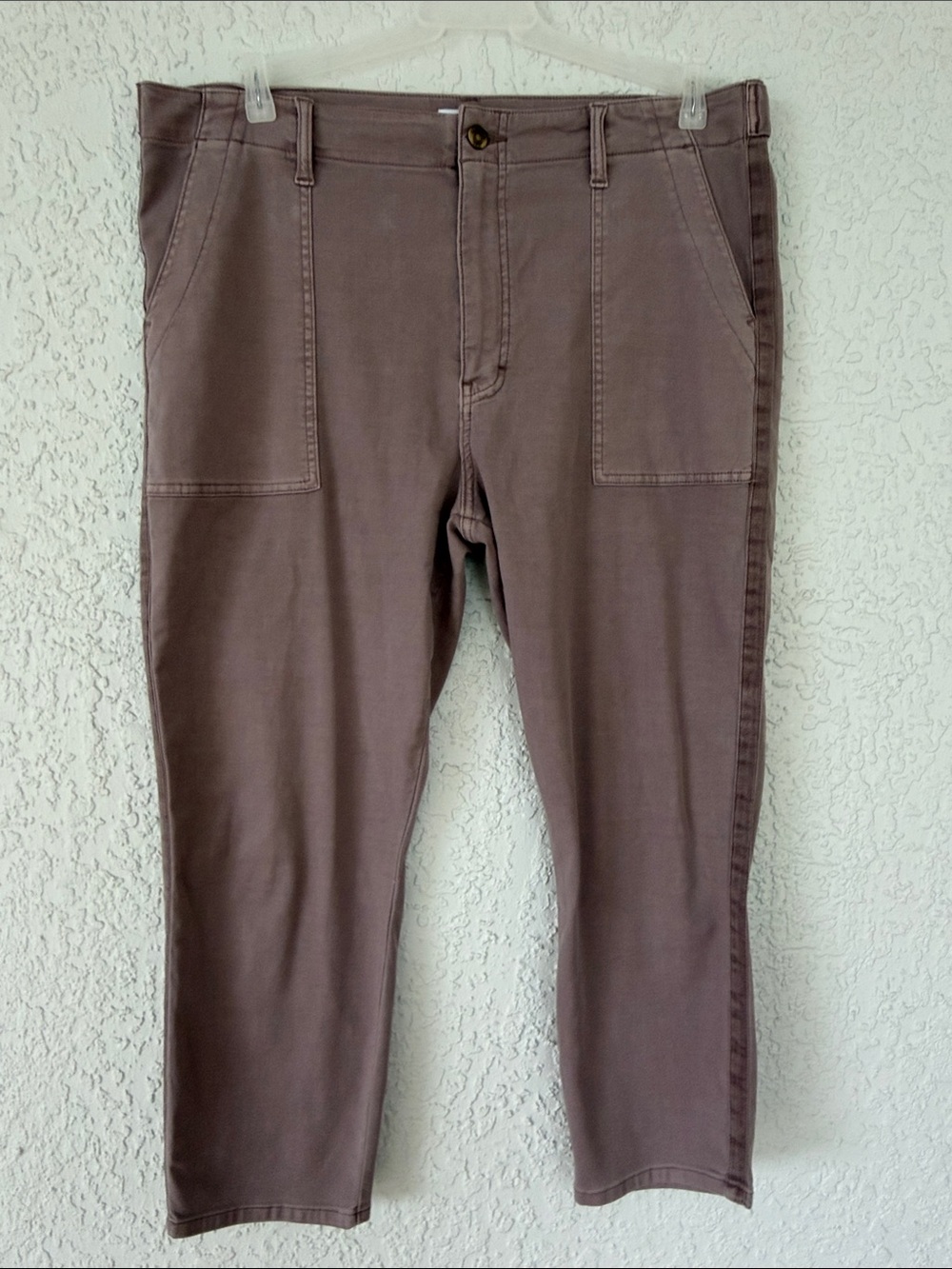 pistola pants  in Taupe with Branded Brass Button size 33